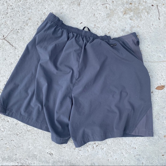 Nike Dri Fit Gray Running Workout Shorts - Picture 3 of 5